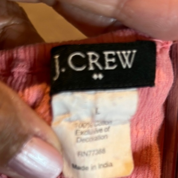 J Crew Cap Sleeve 100% Cotton Summer Dress size Large - Picture 2 of 8